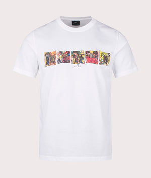 Zebras T-Shirt in White by PS Paul Smith. EQVVS Front Angle Shot.
