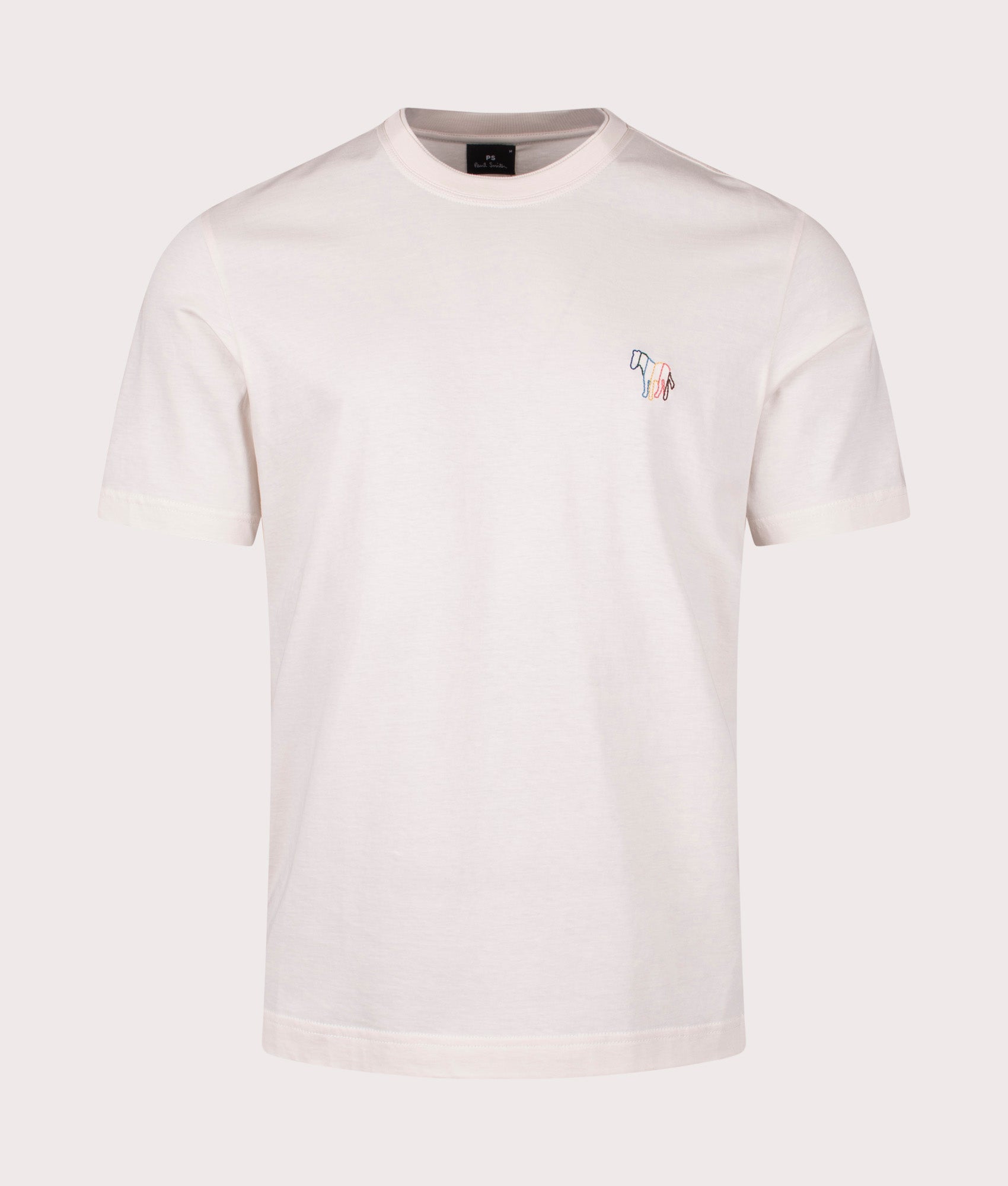 Line Zebra T-Shirt in Off White by PS Paul Smith. EQVVS Front Angle Shot.