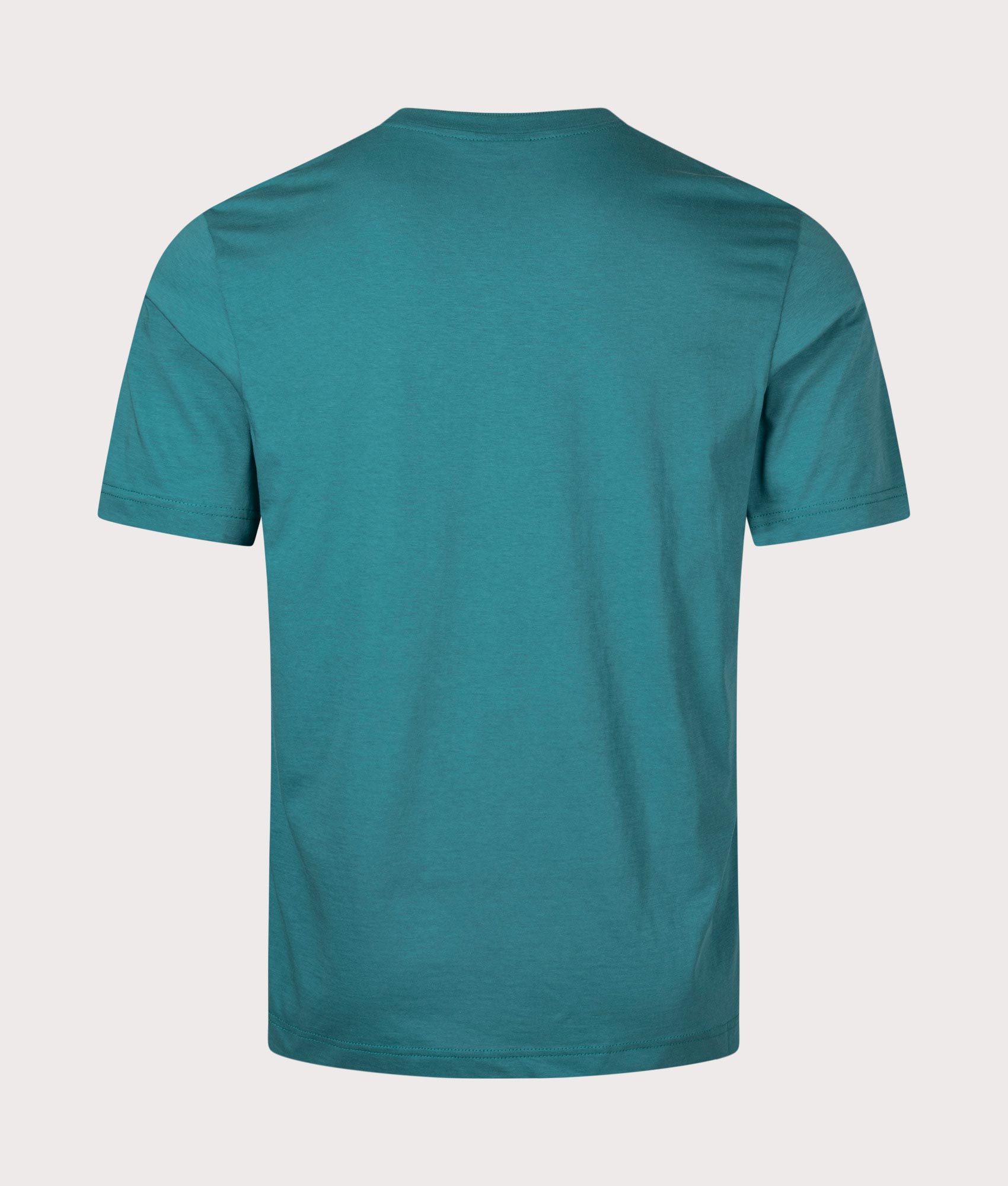 Line Zebra T-Shirt in Petrol Green by PS Paul Smith. EQVVS Back Angle Shot.
