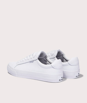 PS Paul Smith Amos Shoe in White. Side Back Shot at EQVVS Menswear