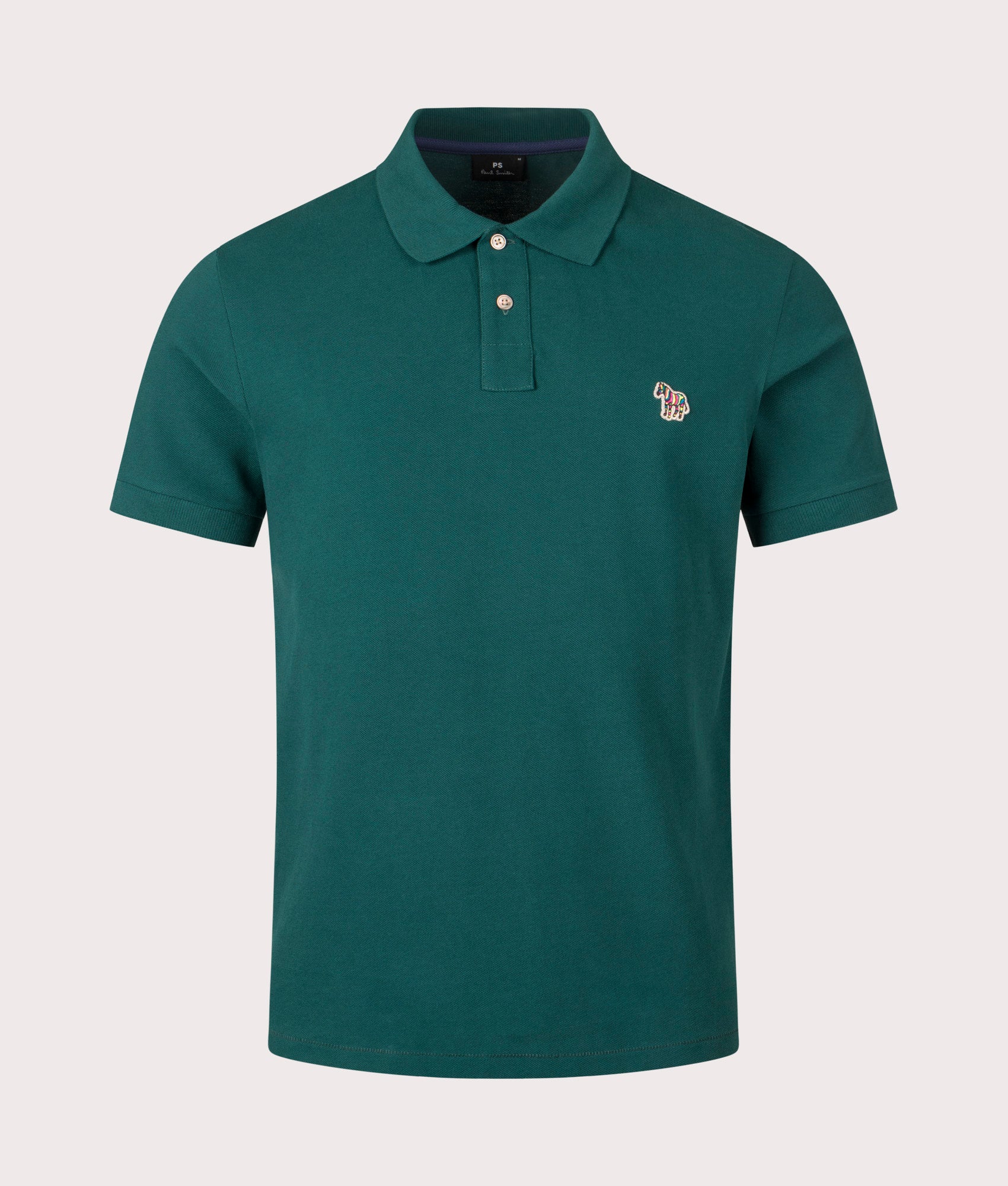 Zebra Polo Shirt in Inky Blue by PS Paul Smith. EQVVS Shot. 