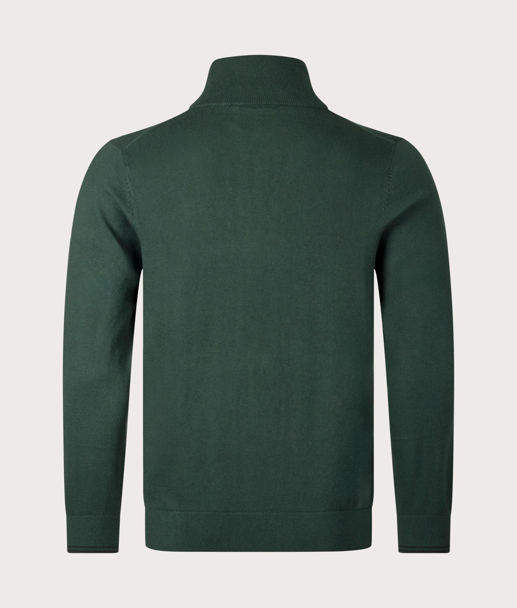 PS Paul Smith Zebra Badge Quarter Zip Sweatshirt for men at Bottle Green at EQVVS Back Shot