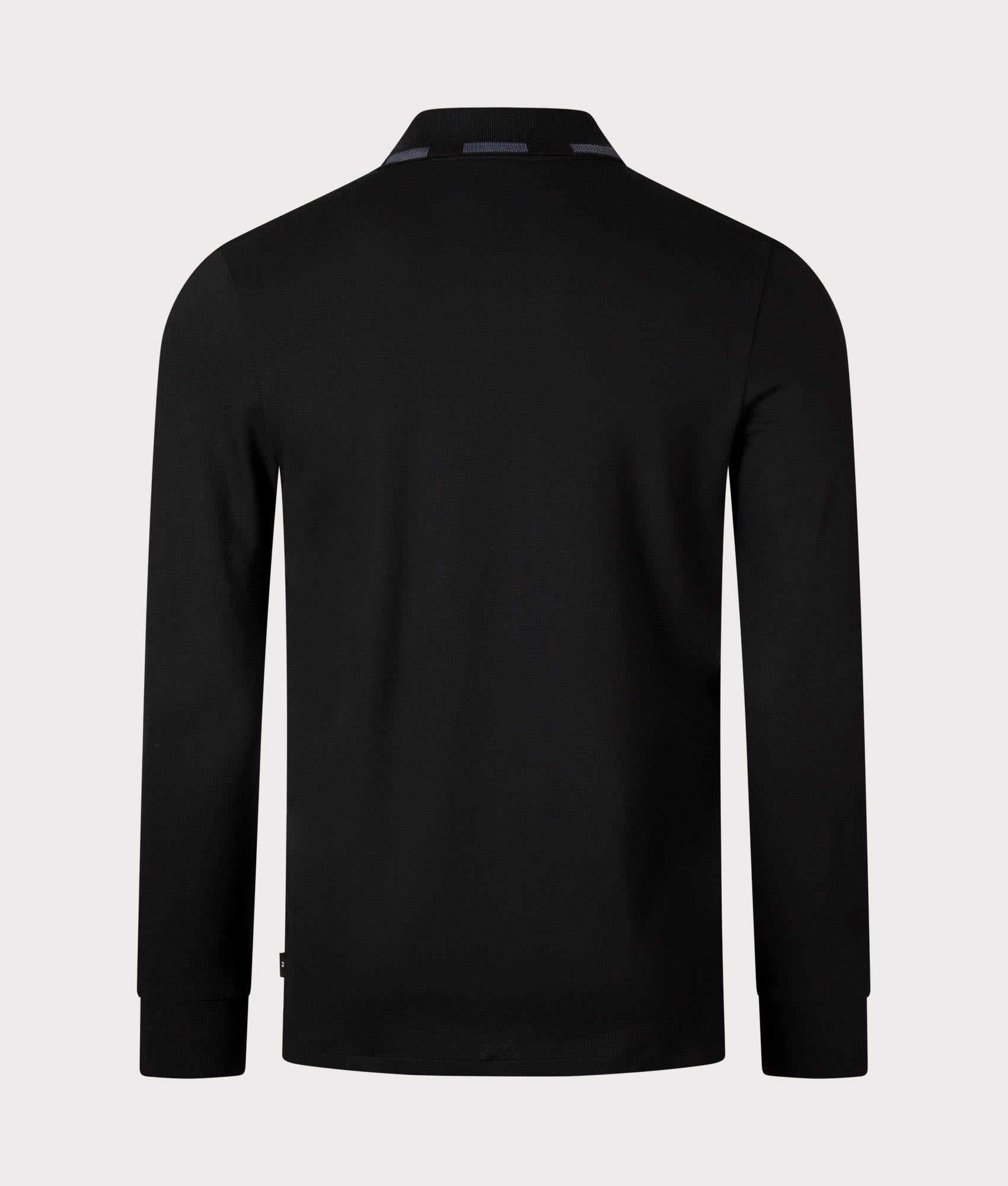 PS Paul Smith Long Sleeve Zip Shirt in Black with Grey Features. At EQVVS Menswear Back Shot