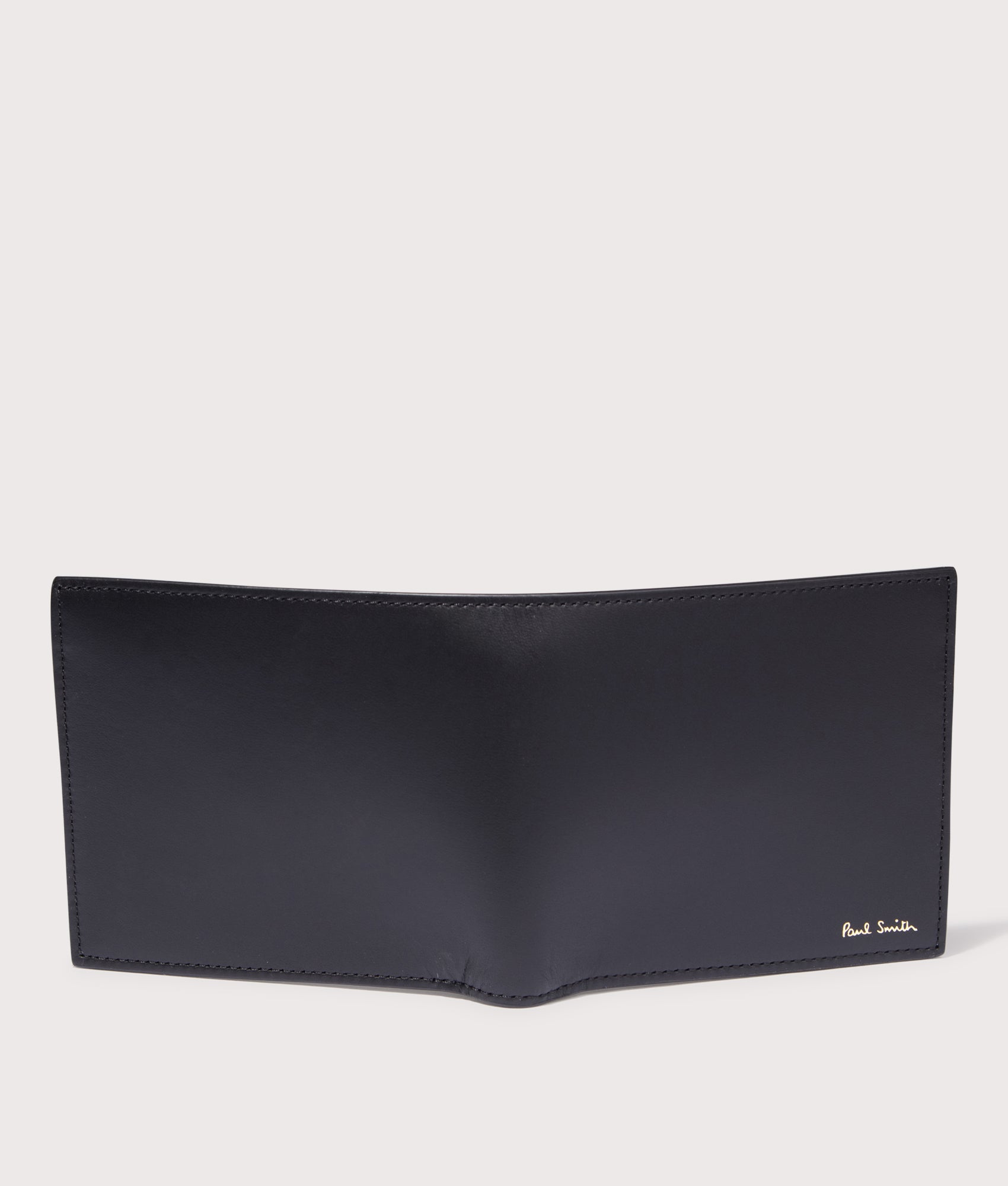 Wallet Billfold in Black. Leather | PS Paul Smith | EQVVS | Back shot 