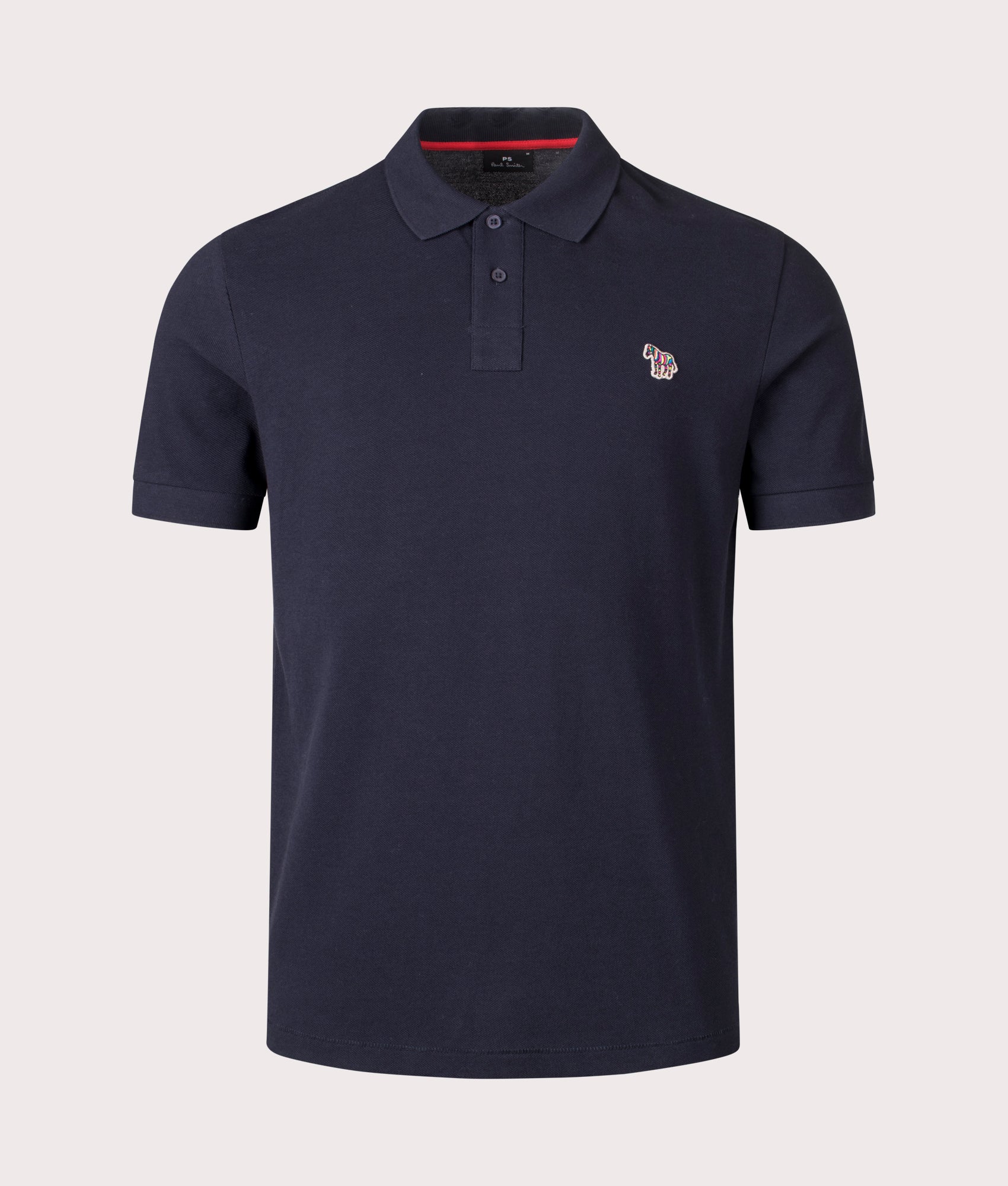 Zebra Polo Shirt in Dark Navy | 100% Organic Cotton | PS Paul Smith | EQVVS | Front shot 