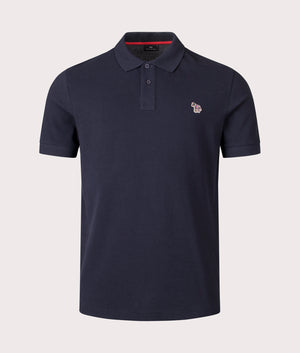 Zebra Polo Shirt in Dark Navy | 100% Organic Cotton | PS Paul Smith | EQVVS | Front shot 