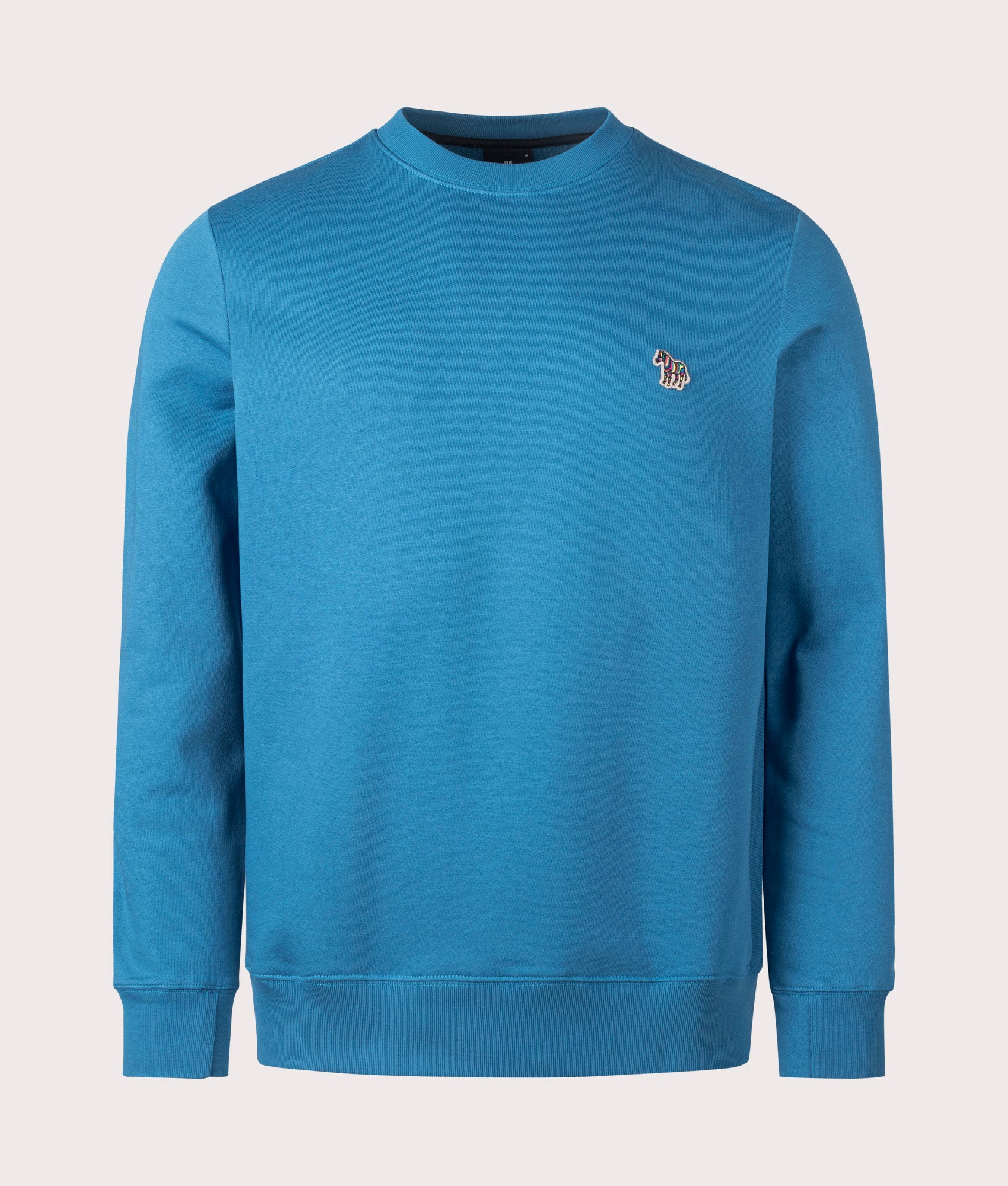 Organic Cotton Zebrs Sweatshirt by PS Paul Smith, shot at EQVVS. Front shot. 
