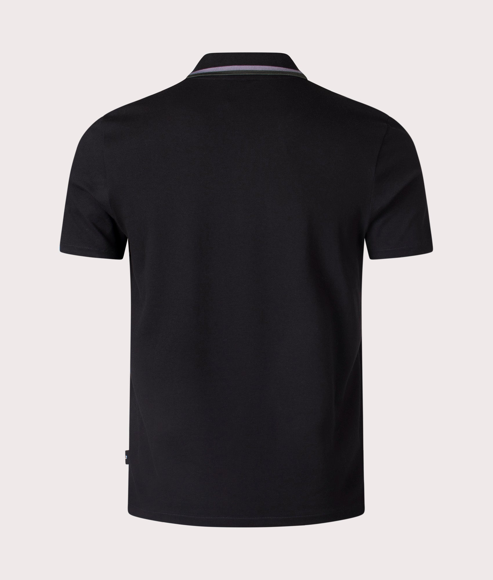 Paul Smith, Quarter Zip Polo Shirt, black, Eqvvs Menswear, back shot angle