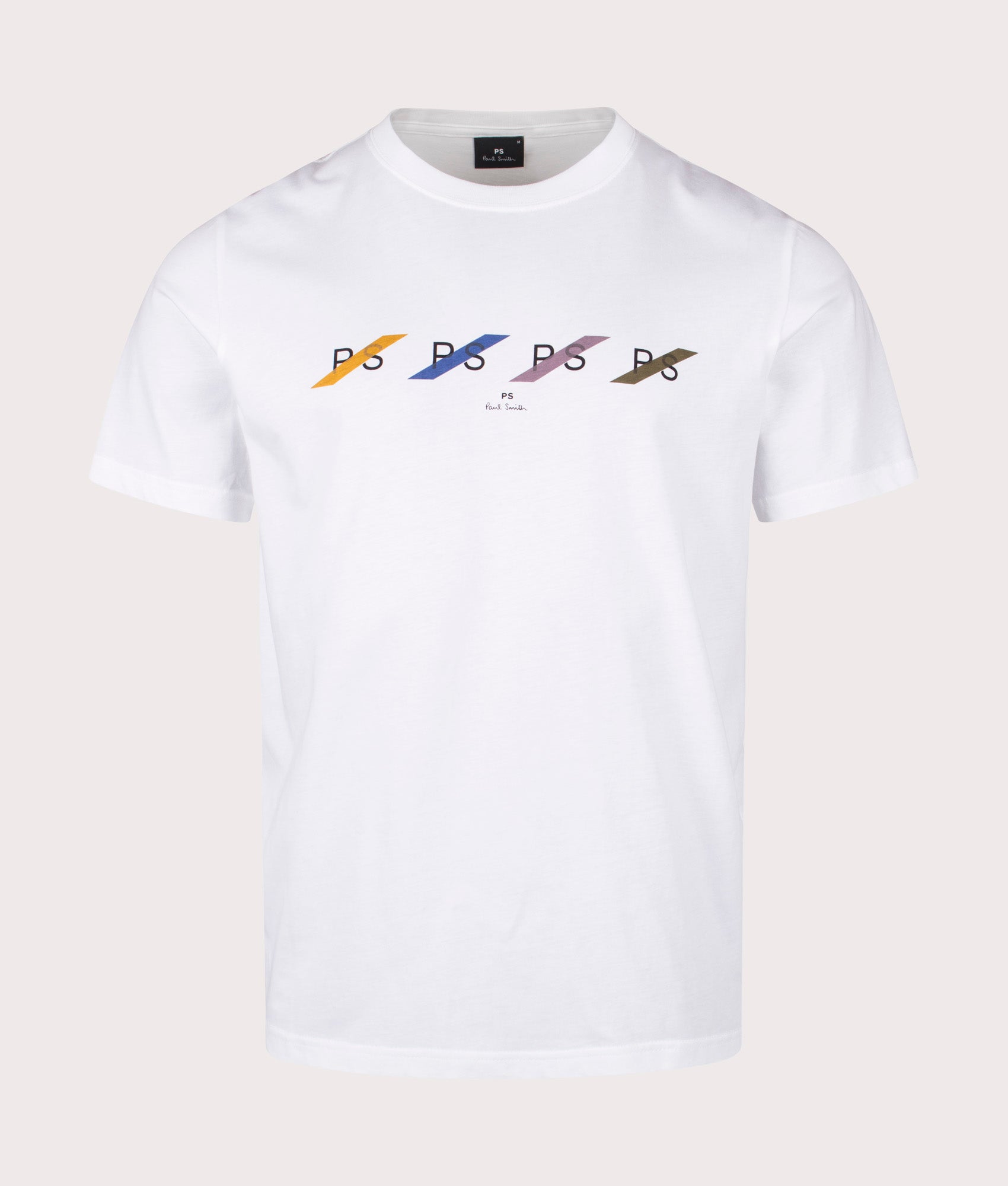 
Paul Smith, Multi Row 'P' Print T-Shirt, white, Eqvvs Menswear, front shot angle