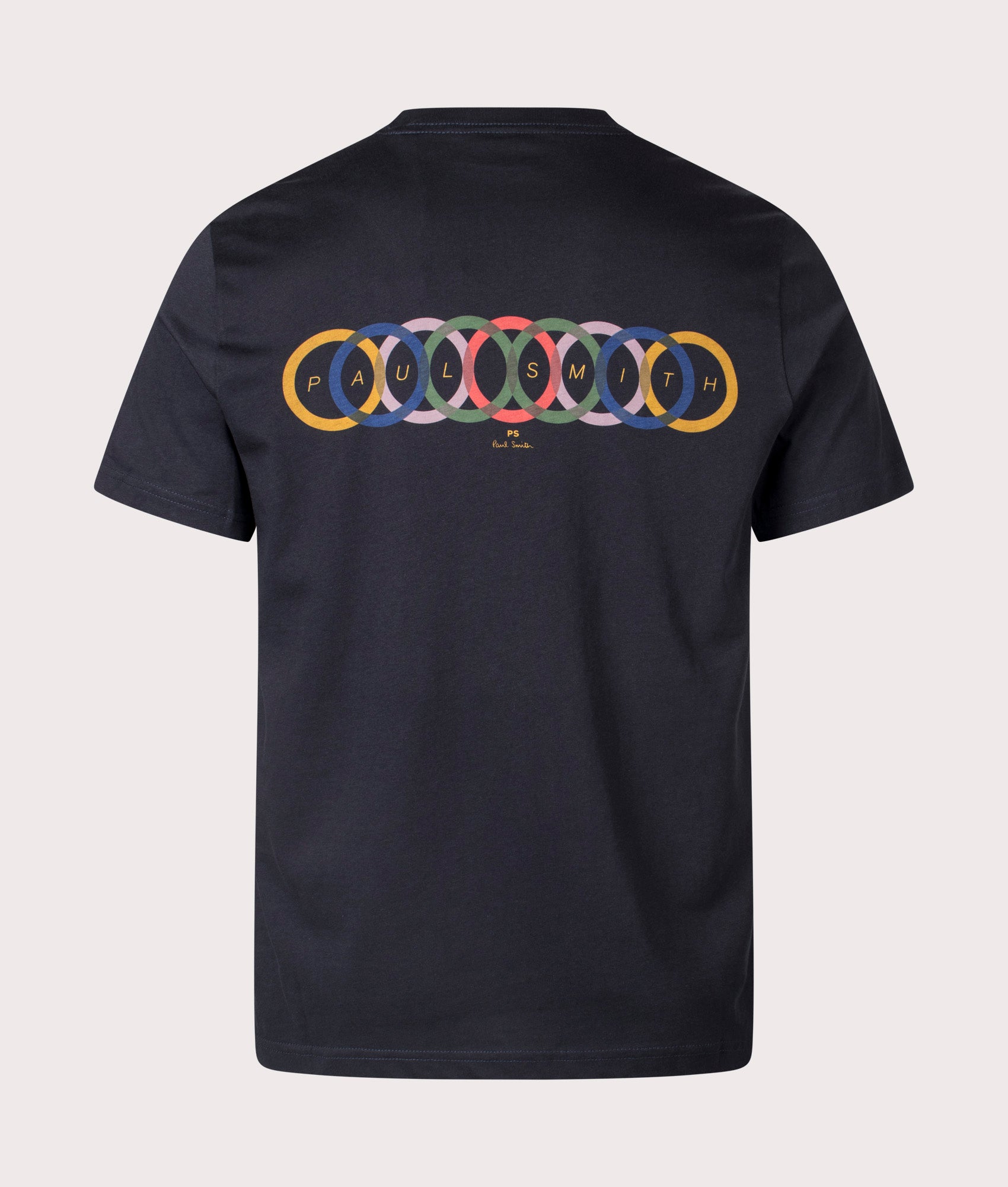 Paul Smith, Multi Circles T-Shirt, dark navy, Eqvvs Menswear, back shot angle