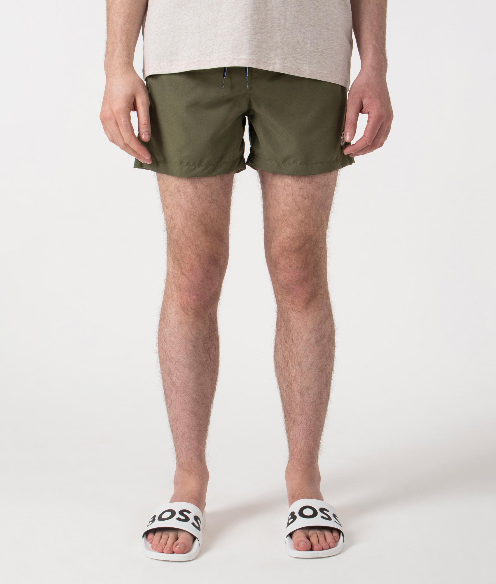 PS Paul Smith PS Zebra Swimshort in Military Green. Shot at EQVVS.  Front shot
