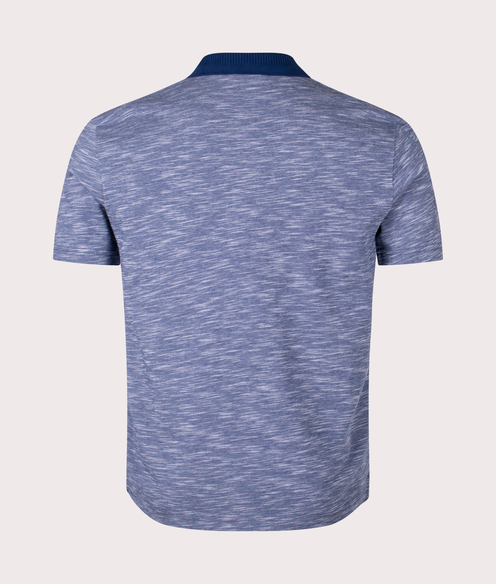 PS Paul Smith Organic Cotton Button Front Polo Shirt in Blue. Shot at EQVVS. Back shot