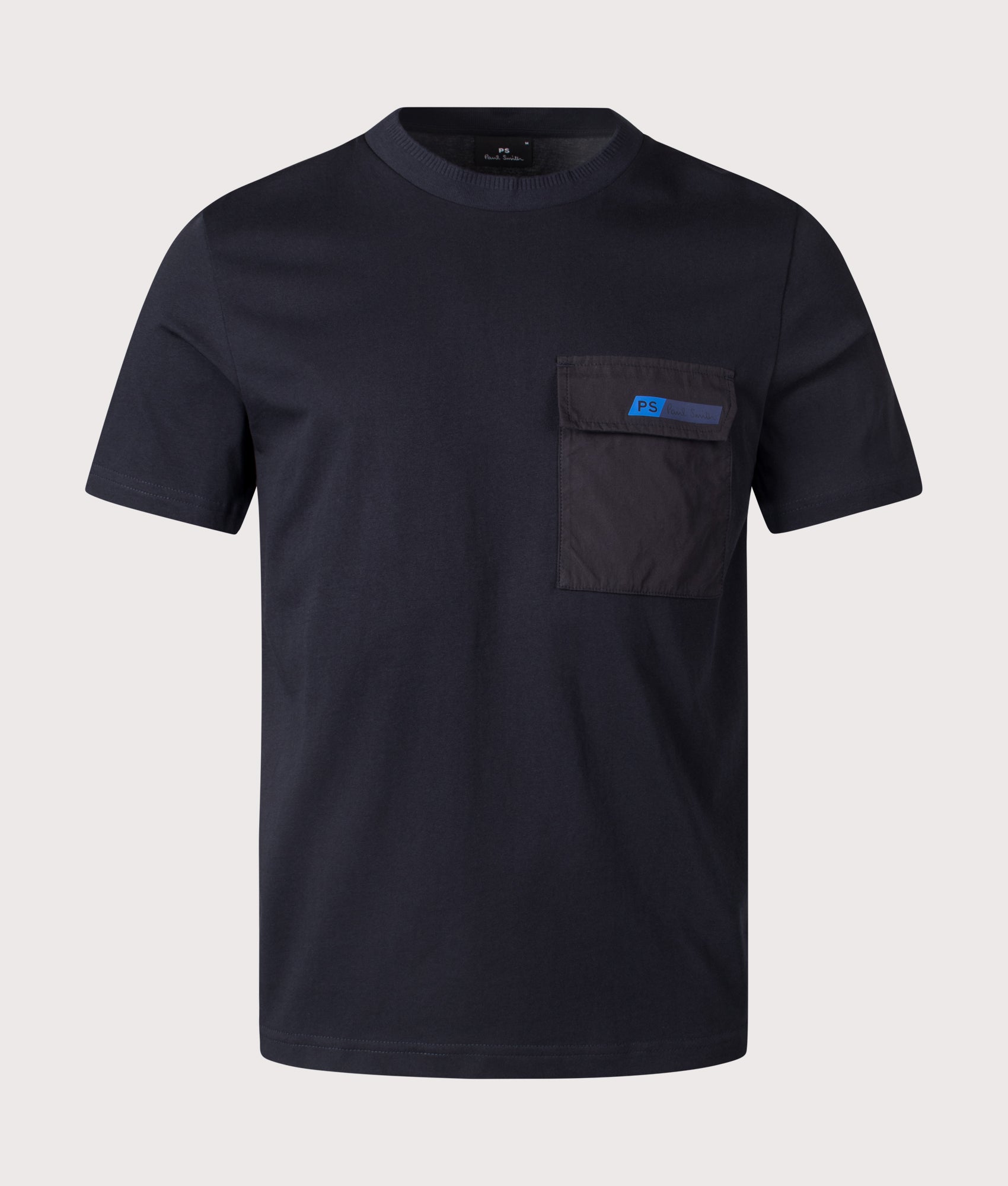 PS Paul Smith Pocket T-Shirt in Black. Shot at EQVVS. Front shot. 