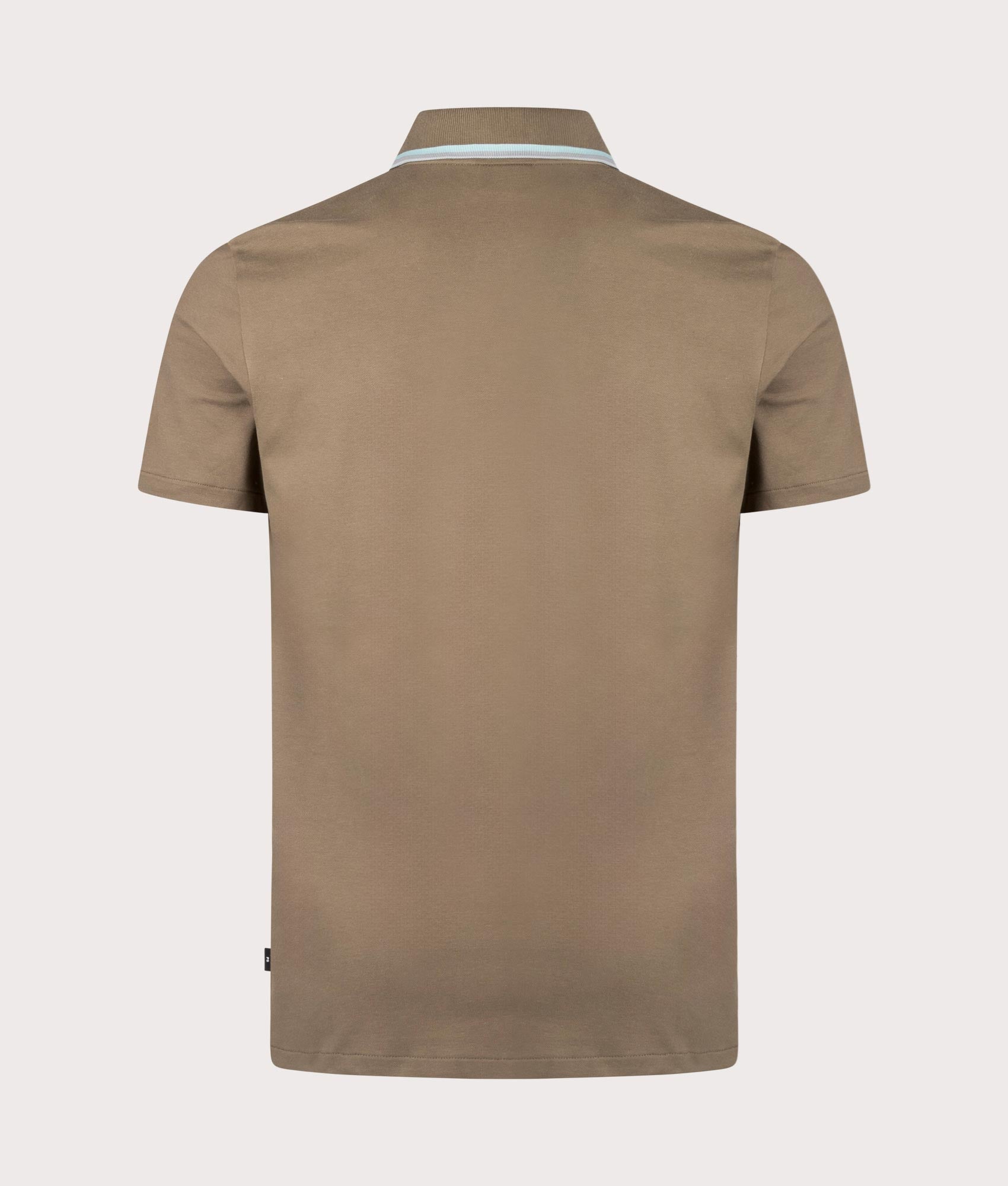 PS Paul Smith Quarter Zip Polo Shirt in Green. Shot at EQVVS.  Back shot