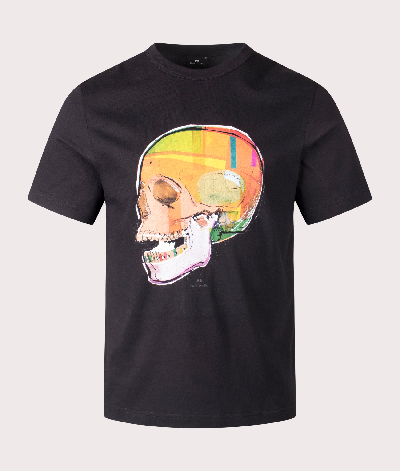 PS Paul Smith Skull T-Shirt in black at EQVVS Menswear. Front shot.