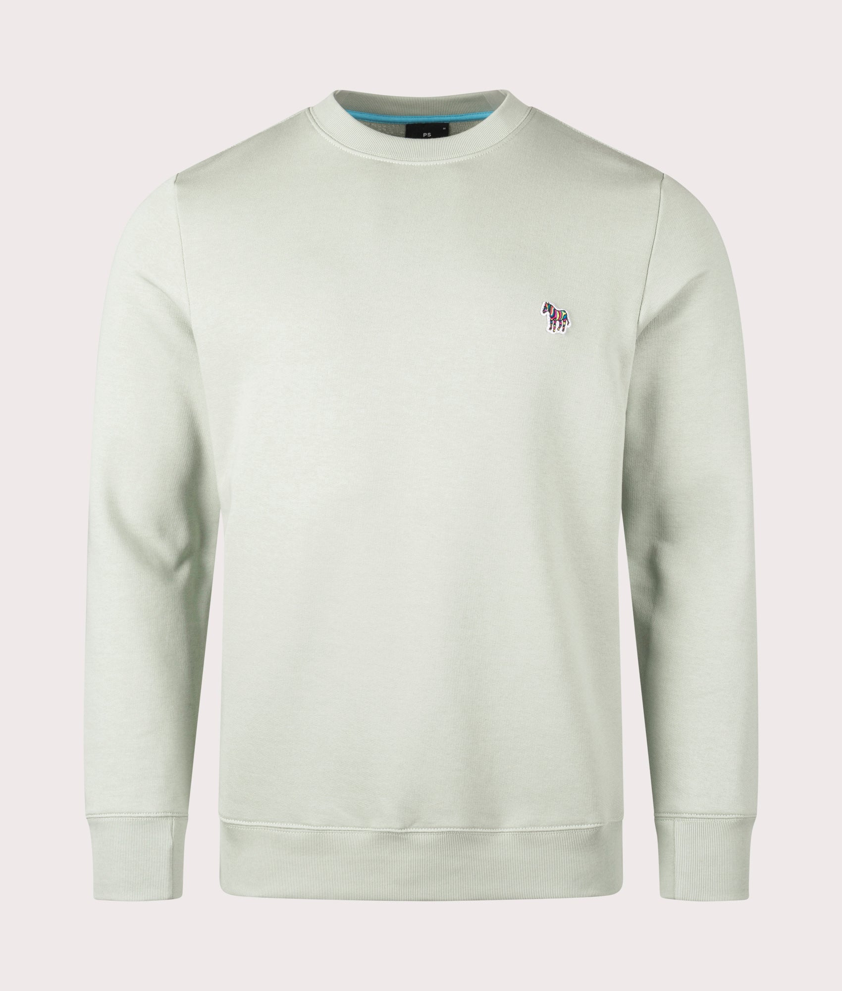 Zebra Sweatshirt in Pastel Green by PS Paul Smith. EQVVS Front Shot.