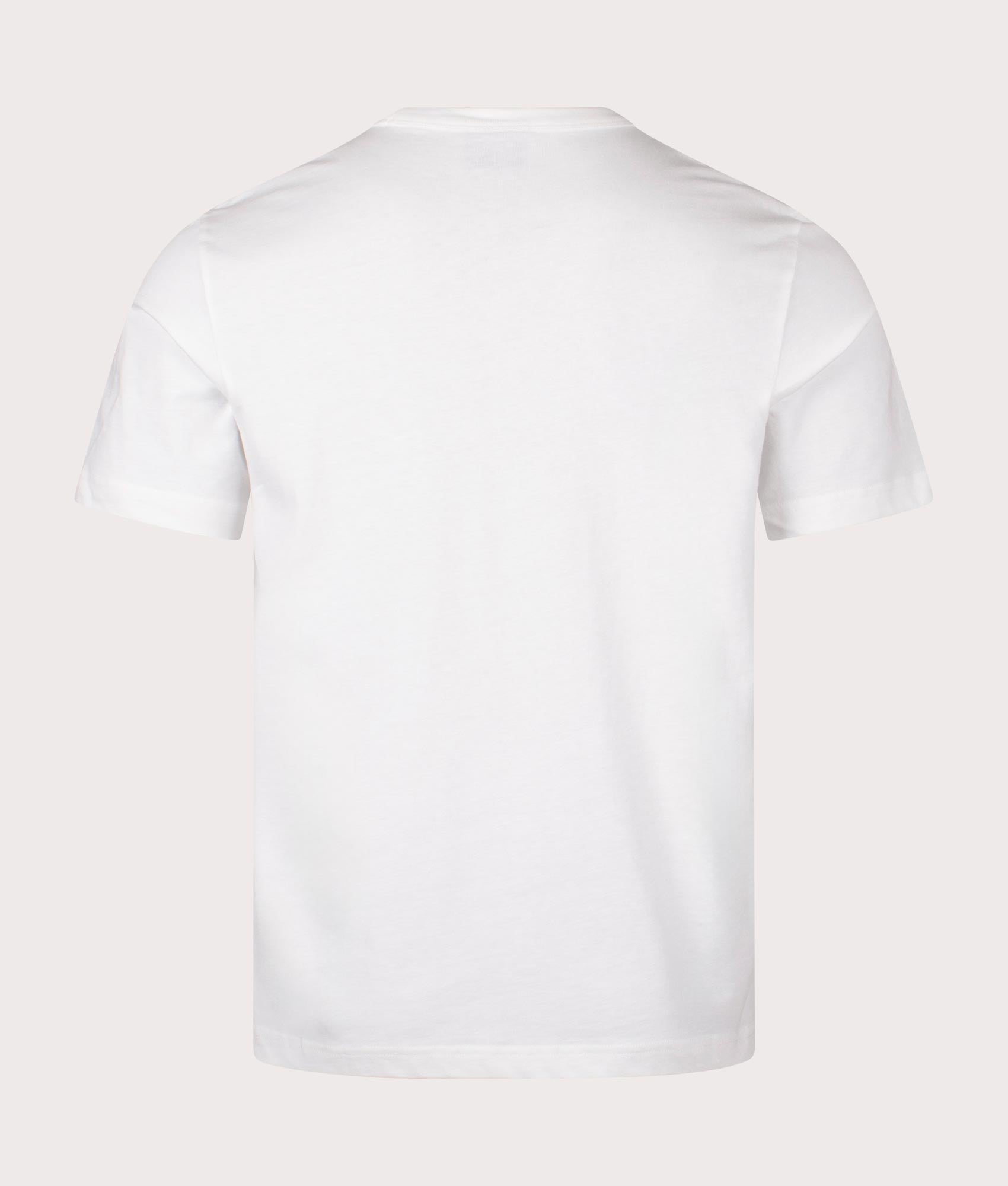 PS Paul Smith 3D PS Row T-Shirt in White. EQVVS back shot.