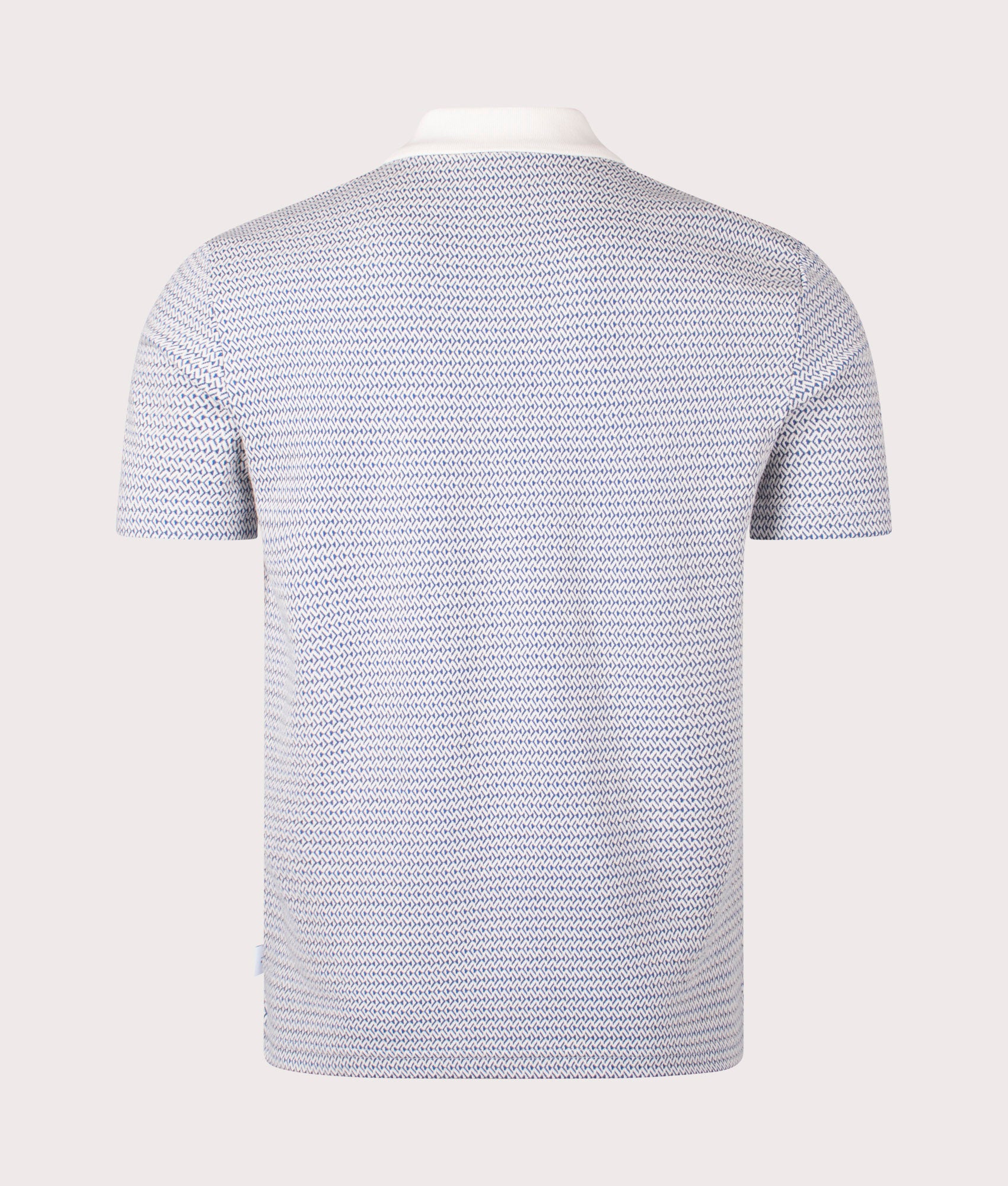 PS Paul Smith Button Front Polo Shirt in Off White at EQVVS. Back shot. 