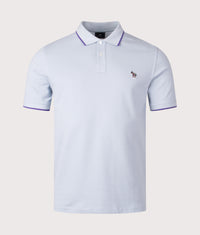 Zebra Badge Polo Shirt: 40C Light Blue 