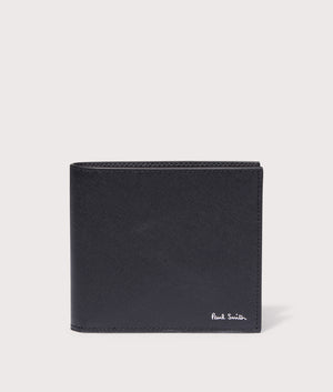 Wallet Billfold in Black. Leather | PS Paul Smith | EQVVS | Front shot 