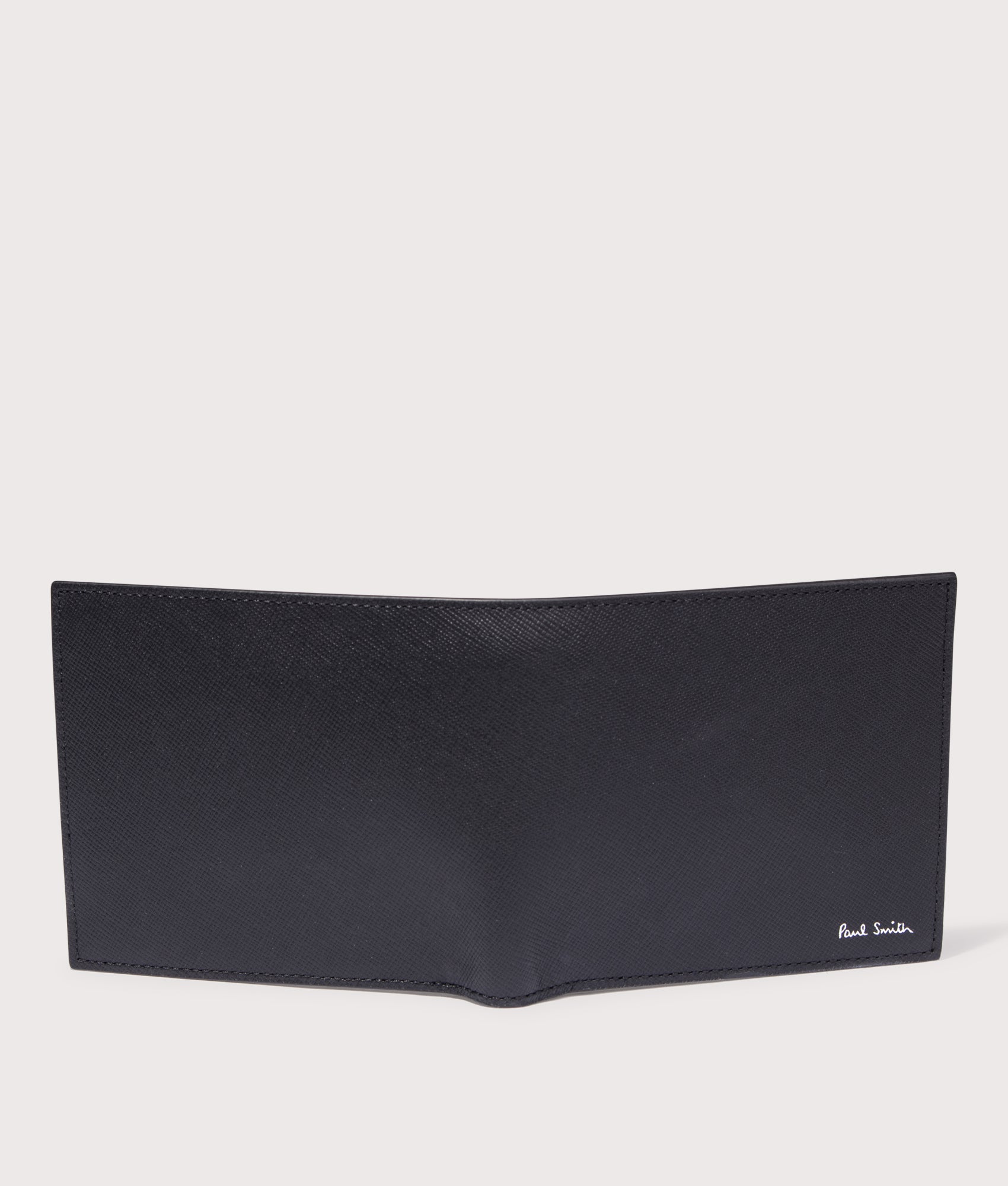 Wallet Billfold in Black. Leather | PS Paul Smith | EQVVS | Back shot 