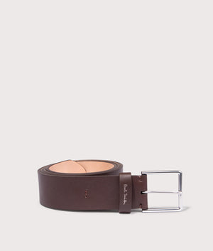 Stitch Belt in Chocolate. Leather | PS Paul Smith | EQVVS | Belt roll shot 