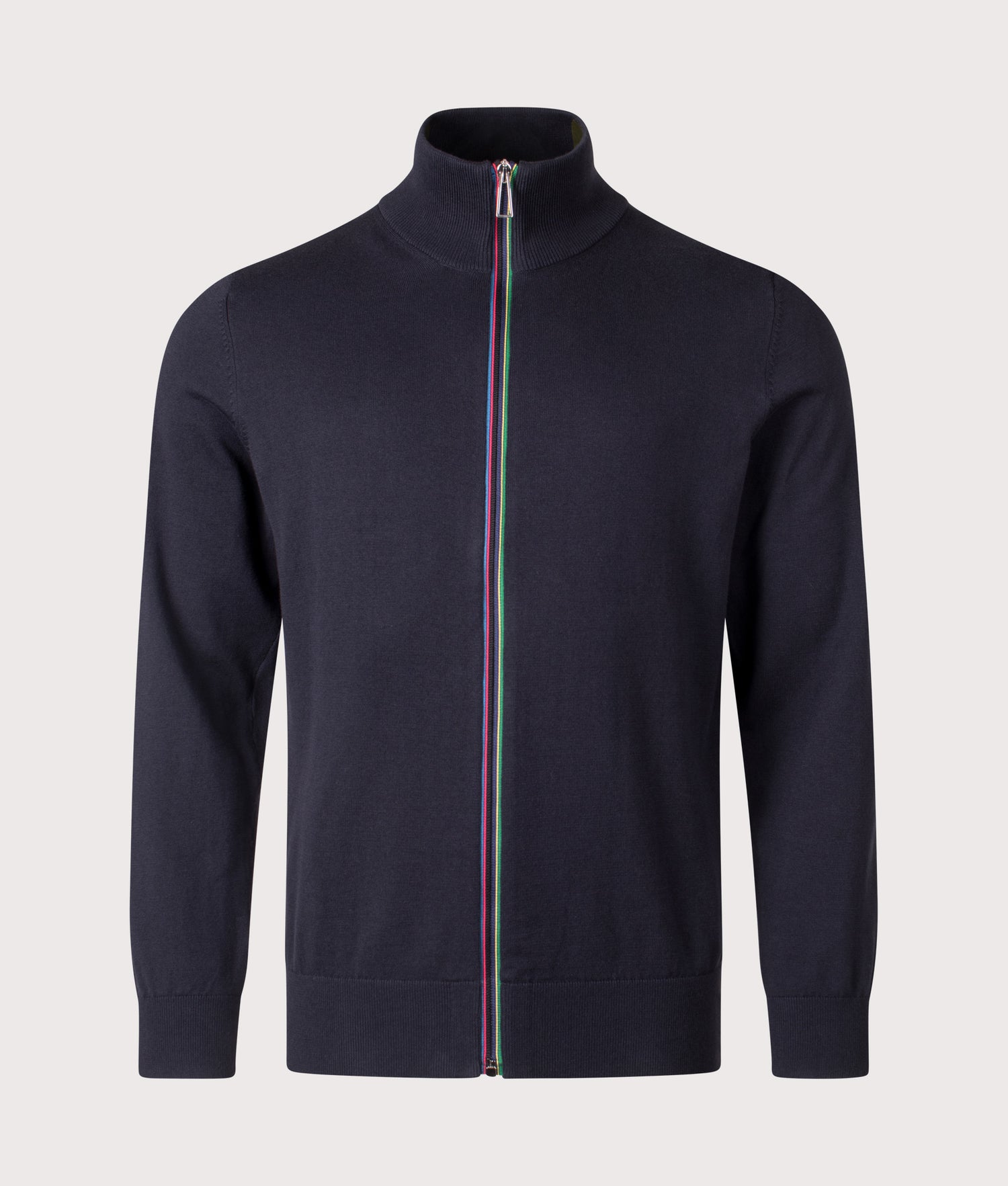 Zip Through Cardigan in Very Dark Navy | PS Paul Smith | EQVVS