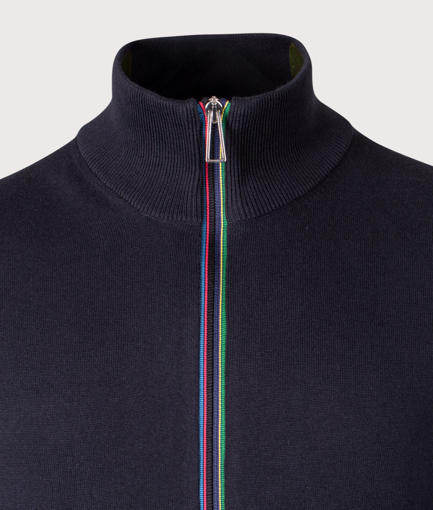 Zip Through Cardigan. Shot by EQVVS. Front zip shot.