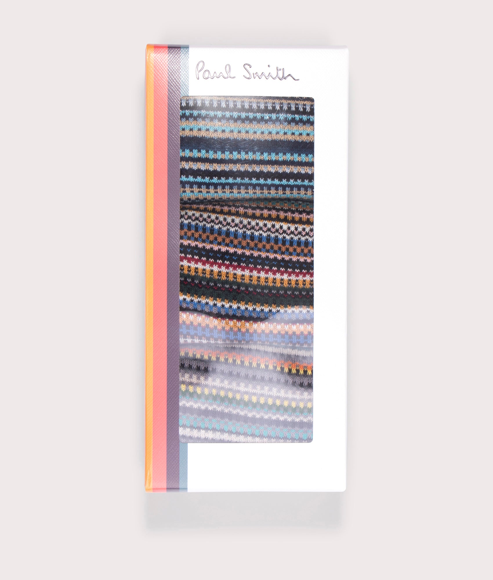 Signature Stripe Socks in Blue/Grey | Paul Smith | EQVVS | Box shot 