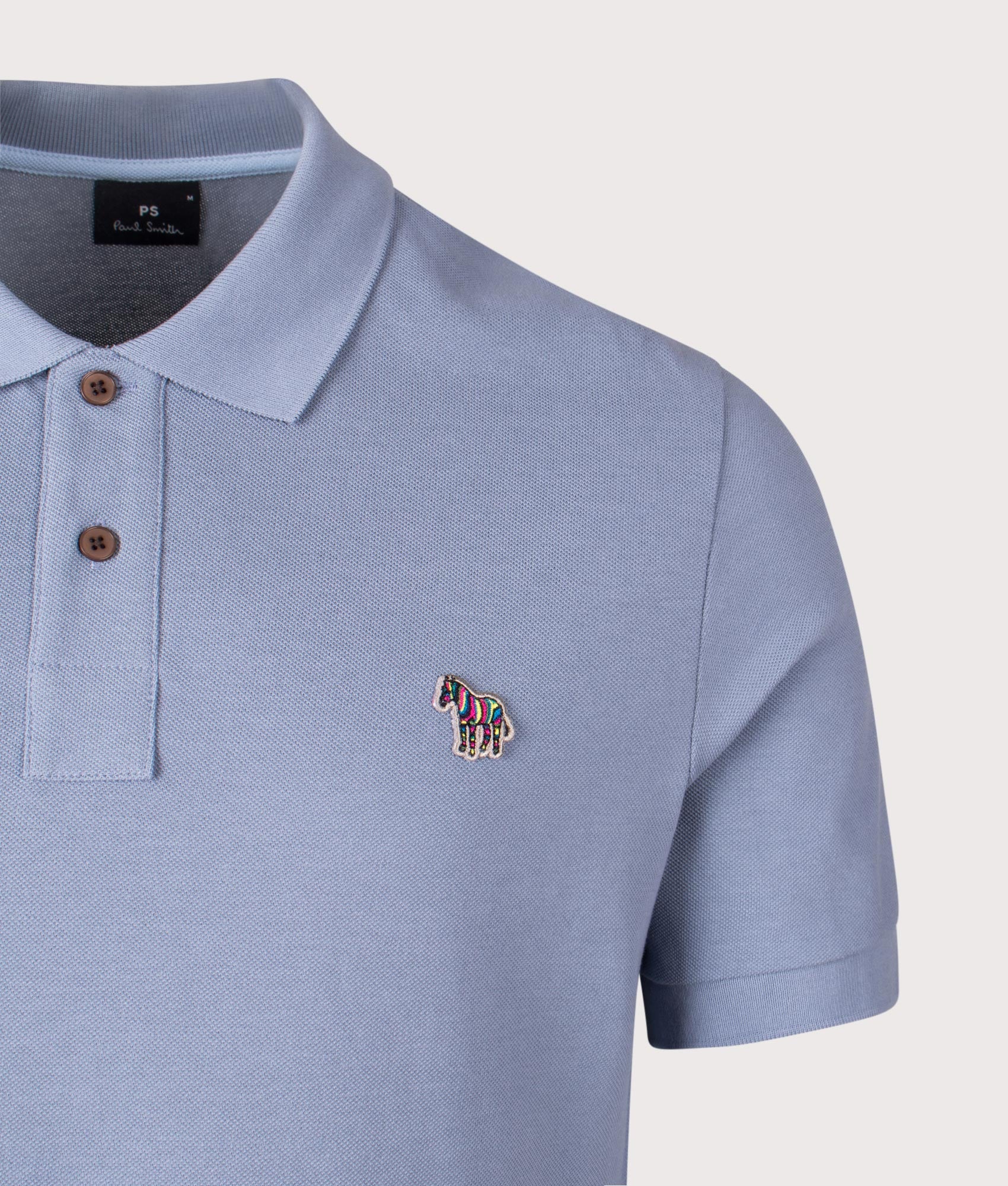 Zebra Polo Shirt. Shot by EQVVS. Detail shot.