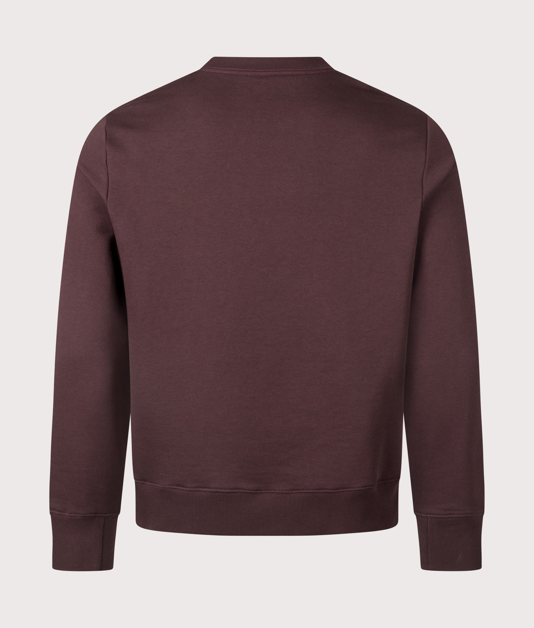 PS Paul Smith Zebra Sweatshirt in Very Dark Red at EQVVS Menswear. Back shot.