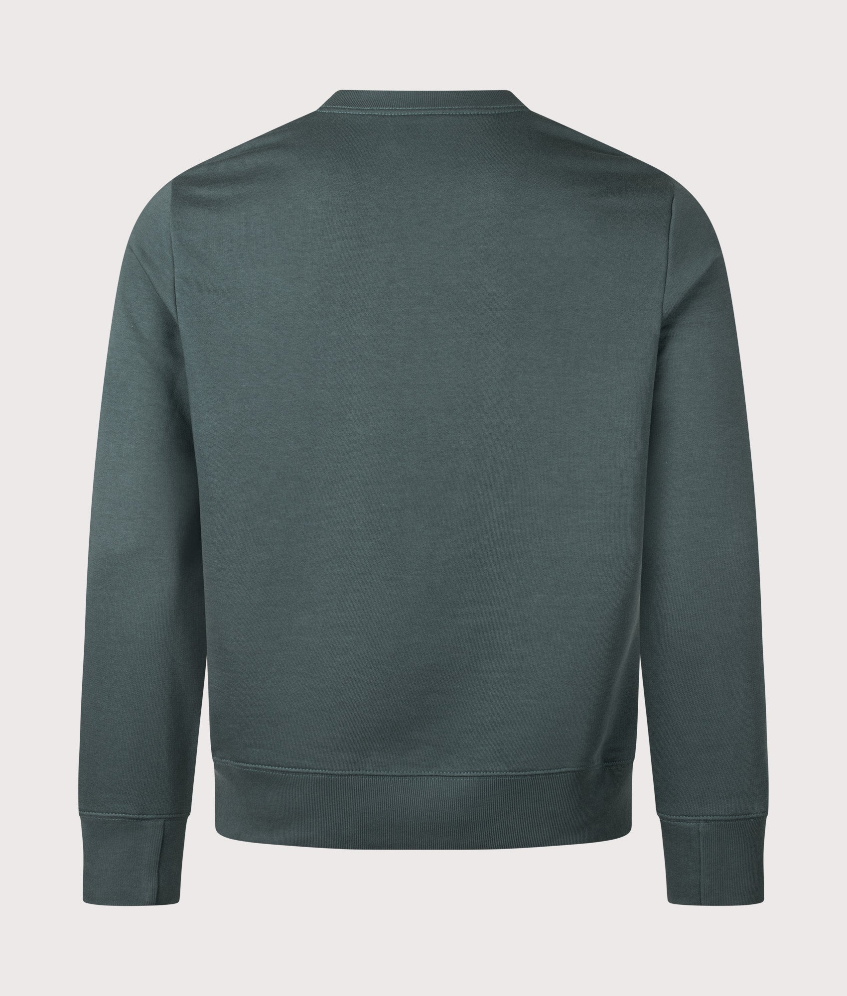 PS Paul Smith Zebra Sweatshirt in Petrol Green at EQVVS Menswear. Back shot.