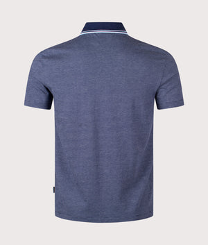 Button Front Zebra Emblem Polo Shirt in Inky Blue | Paul Smith | EQVVS | Back shot 