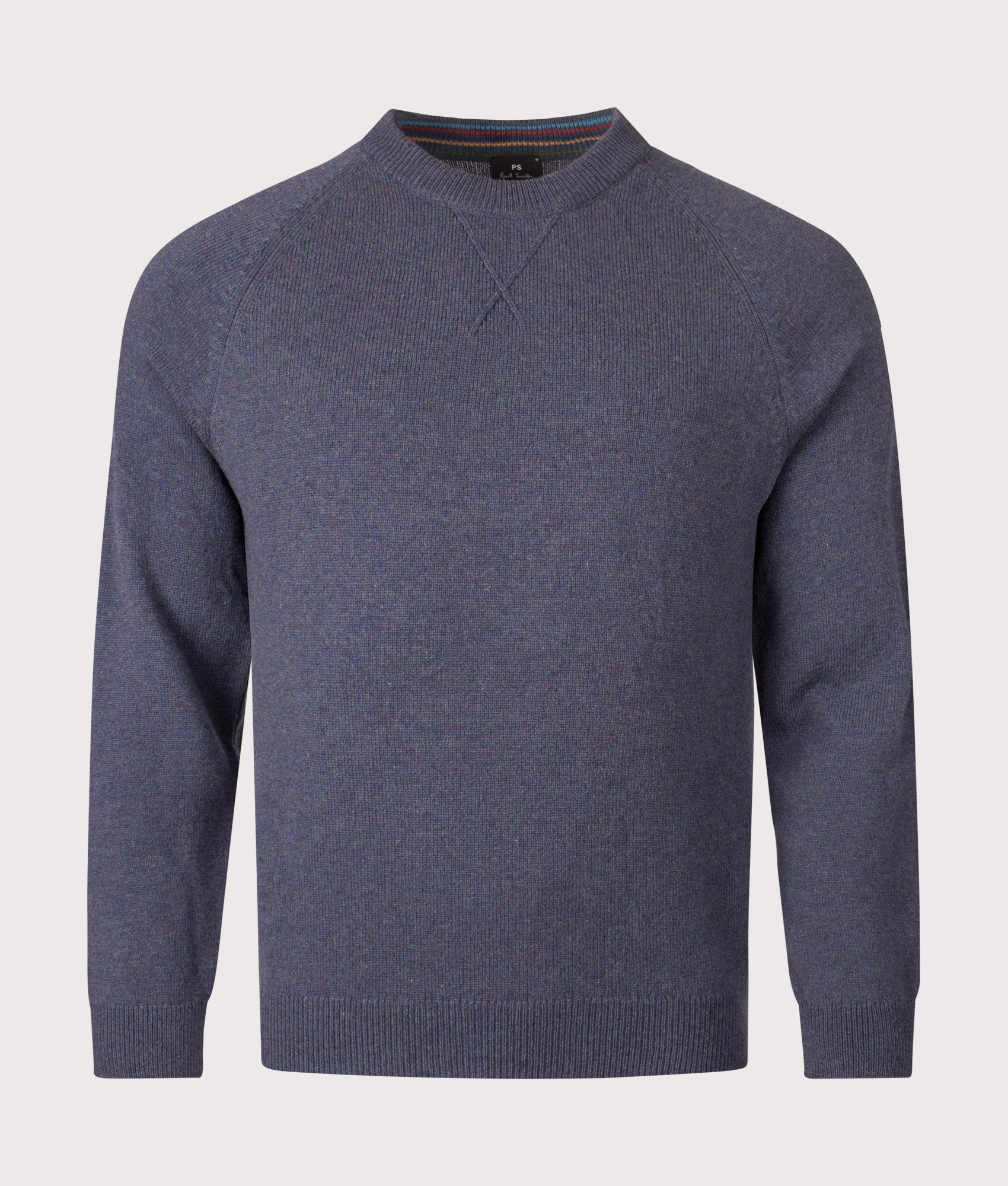 Crew Neck Jumper in Dark Violet. 100% Wool | PS Paul Smith | EQVVS | Front shot 