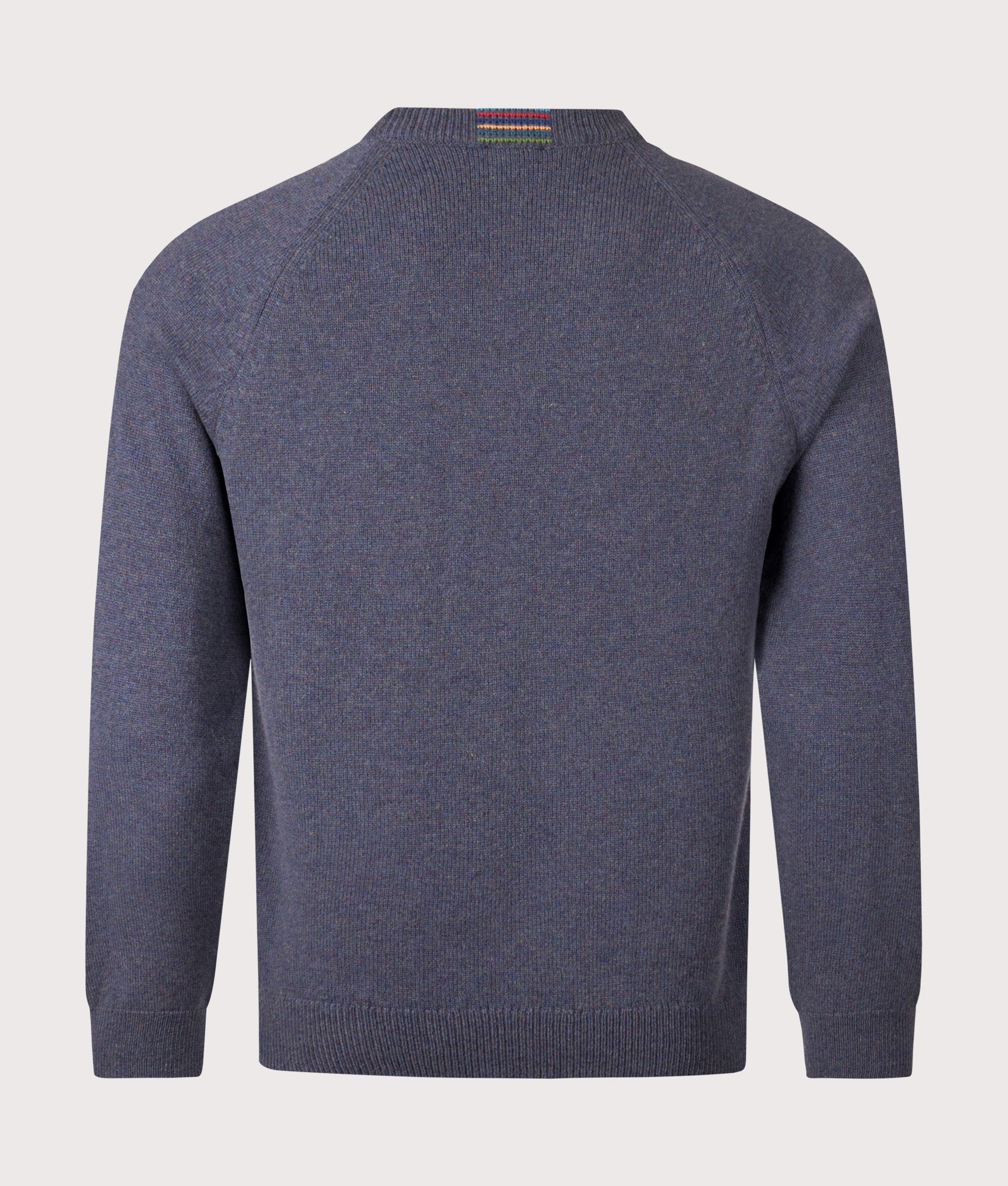 Crew Neck Jumper in Dark Violet. 100% Wool | PS Paul Smith | EQVVS | Back shot 