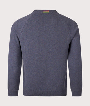 Crew Neck Jumper in Dark Violet. 100% Wool | PS Paul Smith | EQVVS | Back shot 