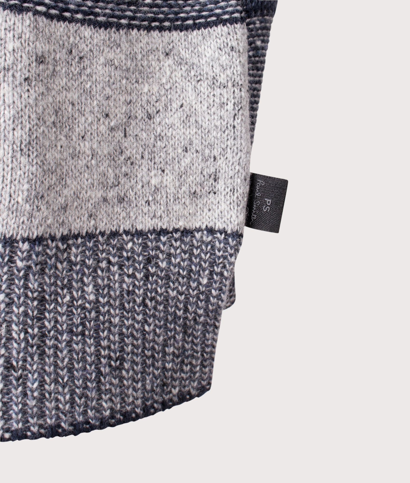 Zip Through Cardigan. Shot by EQVVS. Detail shot.