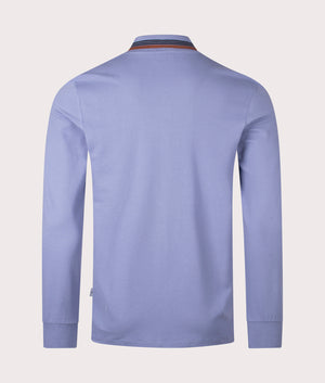 Long Sleeve Zip Through Polo Shirt in Light Purple | PS Paul Smith | EQVVS | Back shot 