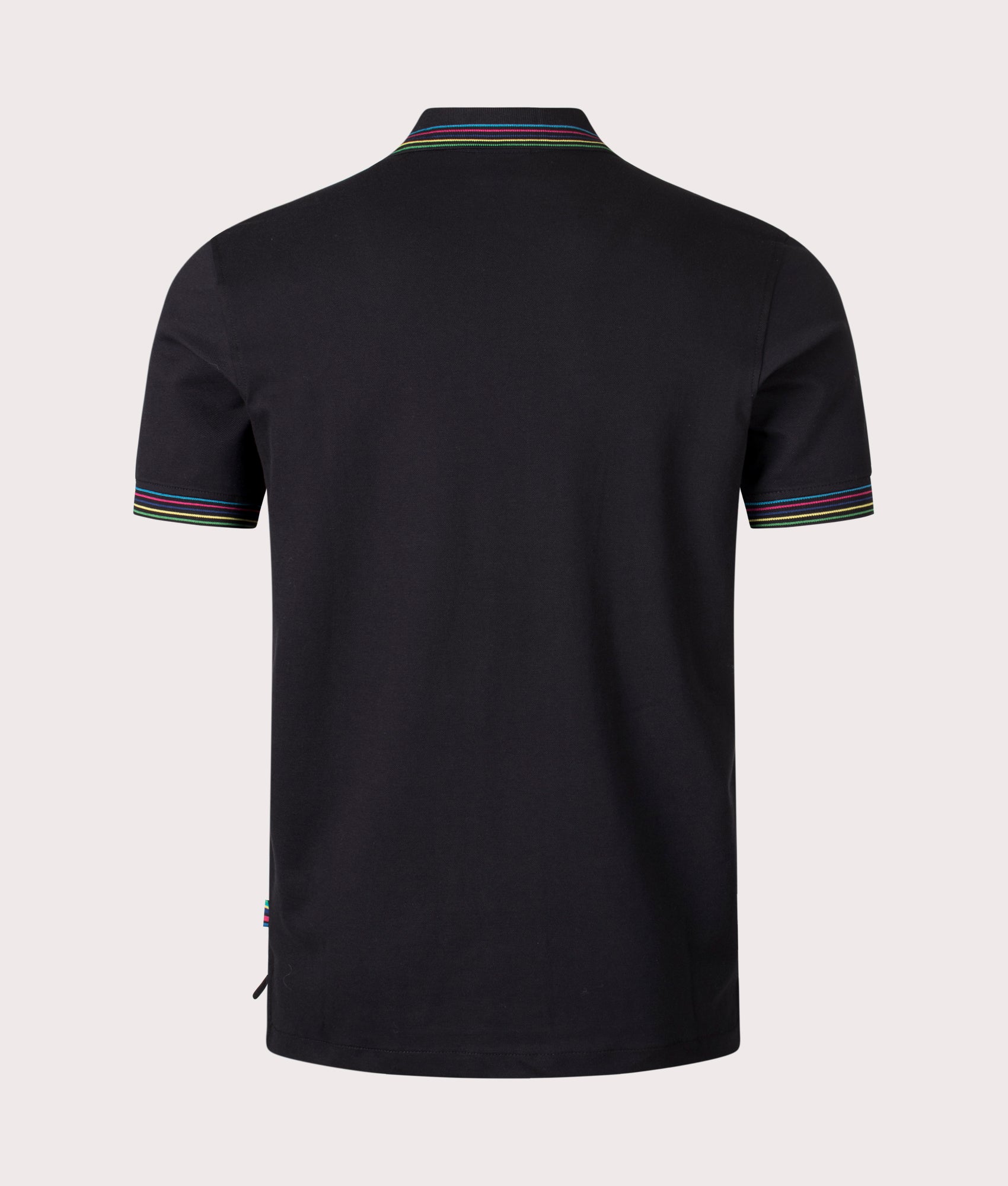 Zebra Polo Shirt in Black | 100% Organic Cotton | PS Paul Smith | EQVVS | Back shot 