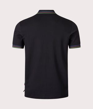 Zebra Polo Shirt in Black | 100% Organic Cotton | PS Paul Smith | EQVVS | Back shot 