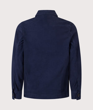 Military Overshirt in Very Dark Navy | Cotton Stretch Blend | PS Paul Smith | EQVVS | Back shit 