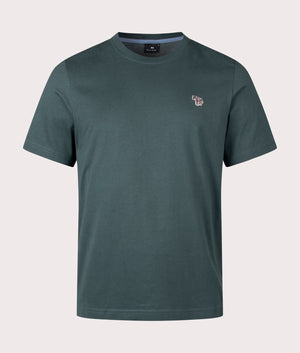 Zebra T-Shirt by Paul Smith in Petrol Green. Shot by EQVVS. Front shot.