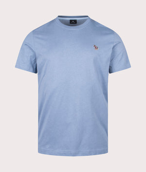 Zebra T-Shirt in Greyish Blue. 100% Cotton | PS Paul Smith | Shot at EQVVS | Front shot 