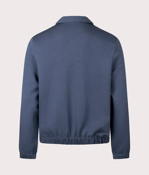 Sports Stripe Zip Through Sweatshirt in Slate. Cotton blend | PS Paul Smith | Shot at EQVVS | Back shot 