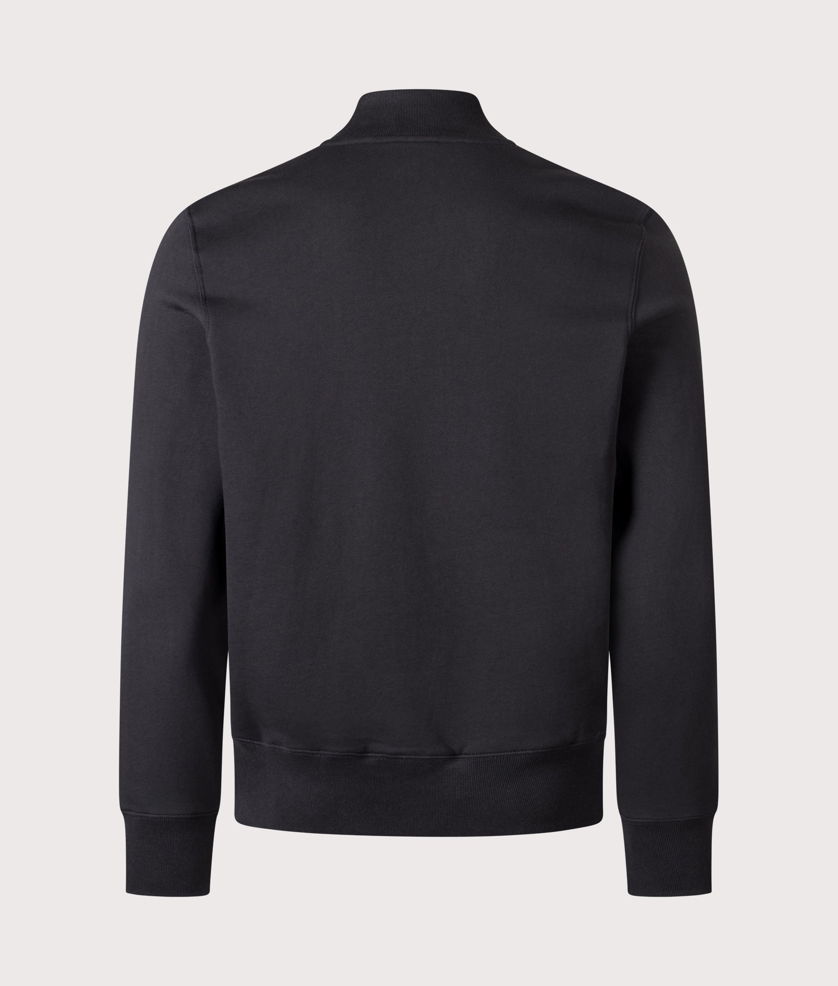 Sports Stripe Zip Through Sweatshirt in Black. 100% Cotton | PS Paul Smith | Shot at EQVVS | Back shot