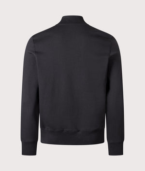 Sports Stripe Zip Through Sweatshirt in Black. 100% Cotton | PS Paul Smith | Shot at EQVVS | Back shot