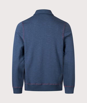 Quarter Zip Sweatshirt in Very Dark Navy| PS Paul Smith | Shot at EQVVS | Back shot 