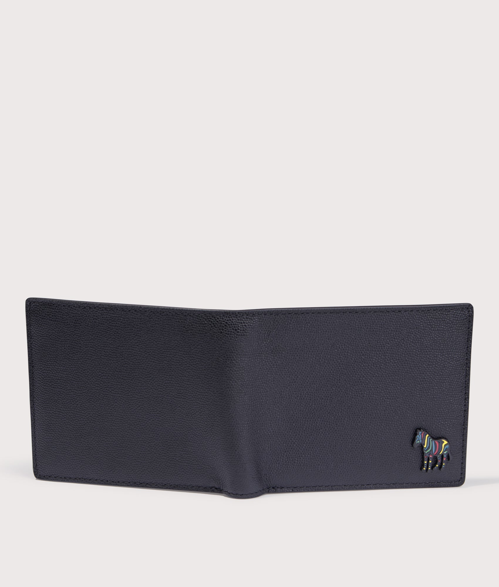 PS Paul Smith Wallet Billfold in Black at EQVVS Menswear. Open back shot.