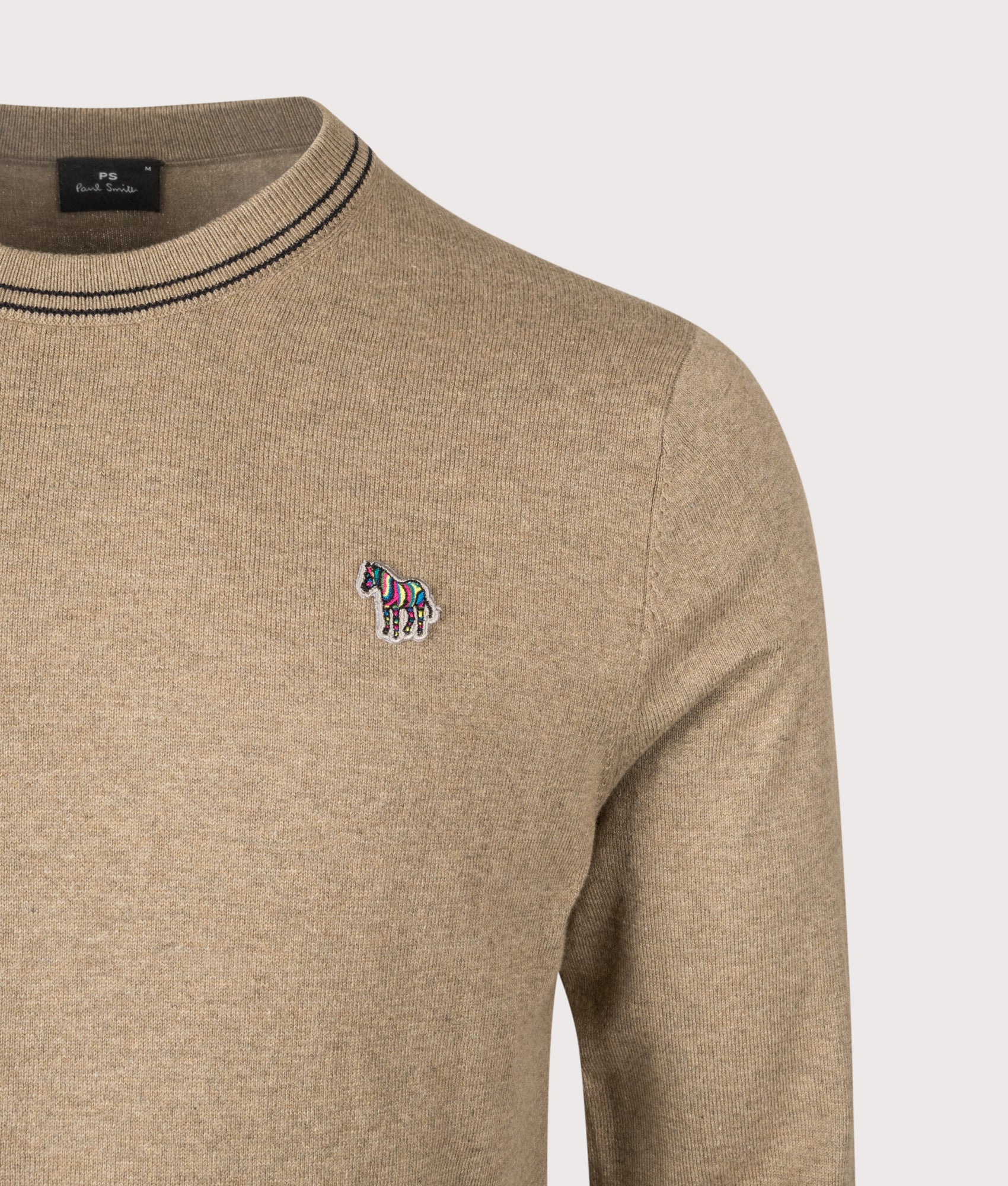 Zebra Badge Jumper. Shot by EQVVS. Detail shot.