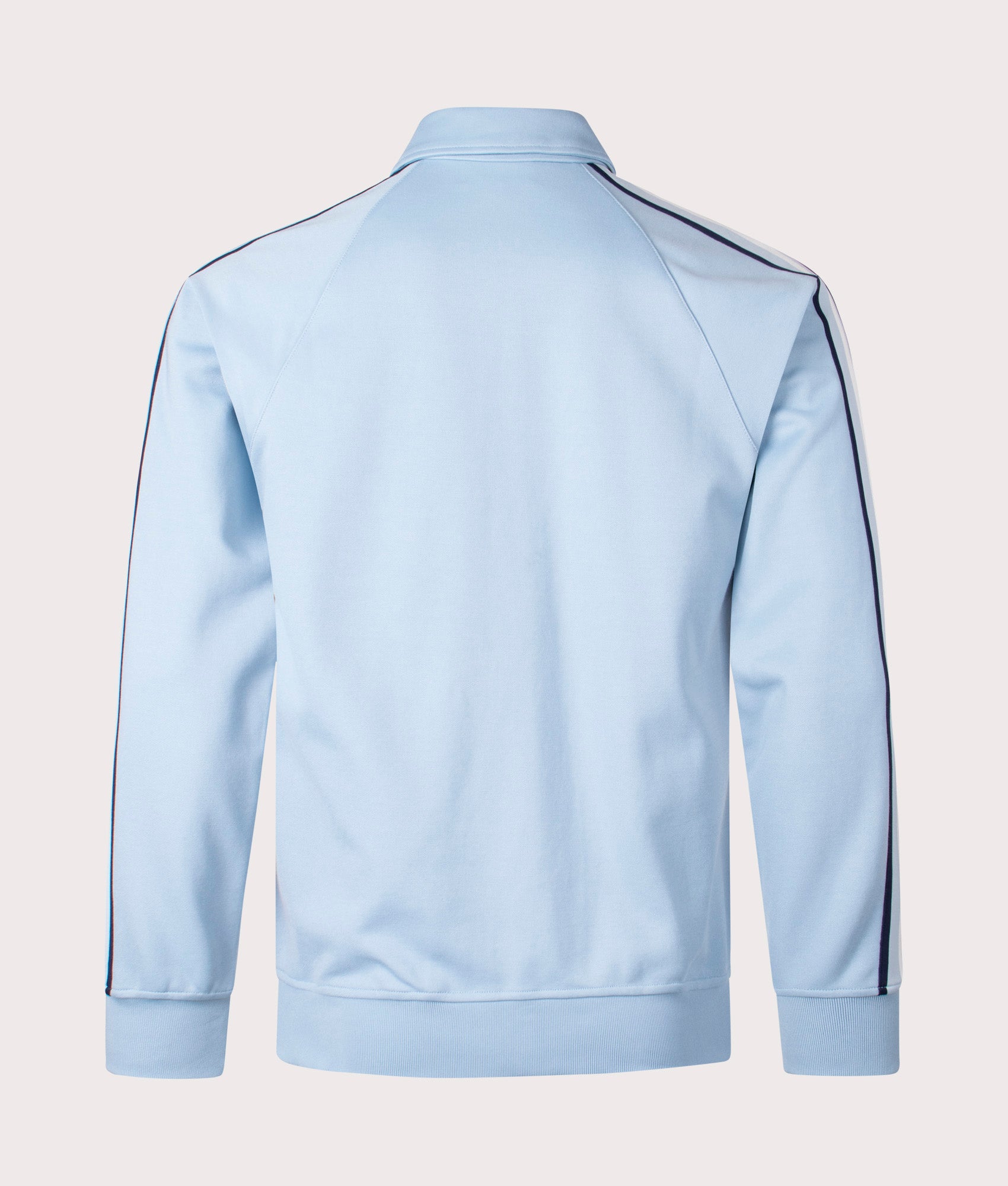 Renshaw Track Top Sergio Tacchini, celestial blue. Shot at EQVVS. Reverse shot. 